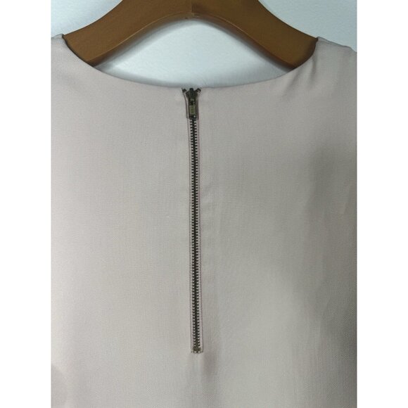 Cooper & Ella Women's Top Size L Zipper Light Dusty Pink Cold-Shoulder Polyester - Picture 8 of 8
